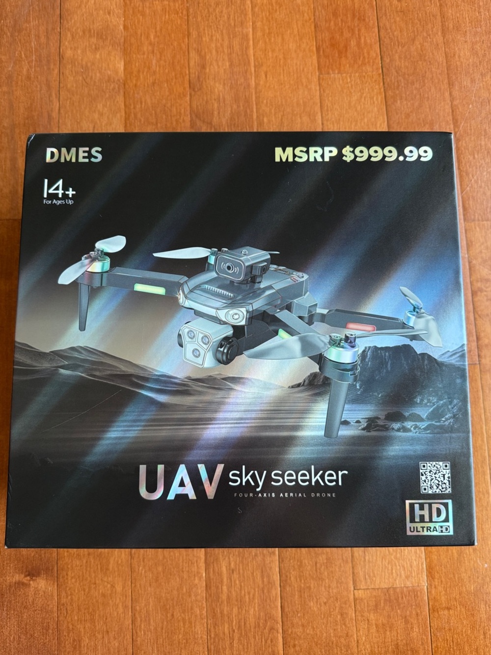 UAV Sky Seeker Drone with HD Camera - Black & Silver